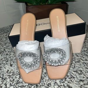 BCBGeneration Sandals Clear/Tan size 7/ New with box and tag
